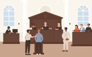 court room hearing